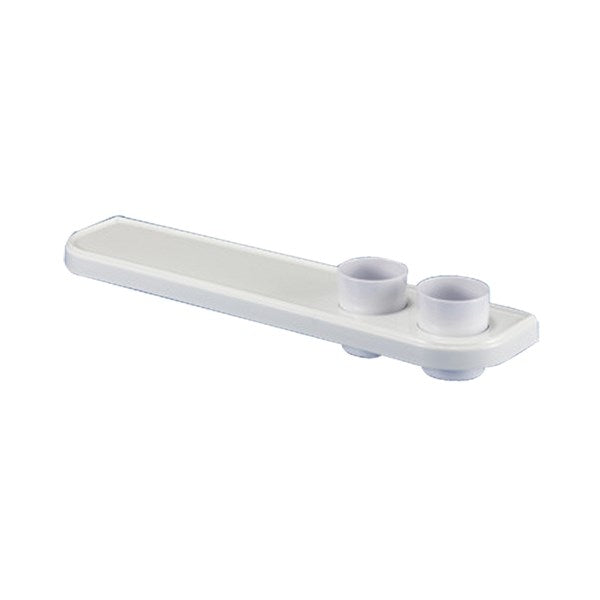 TOALETTRUMSHYLLA MED 2-TANDB.MUGGAR, VIT