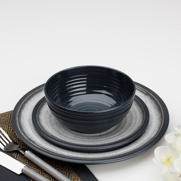 MELAMINSERVIS GRANITE GRÅ 12-DELAR