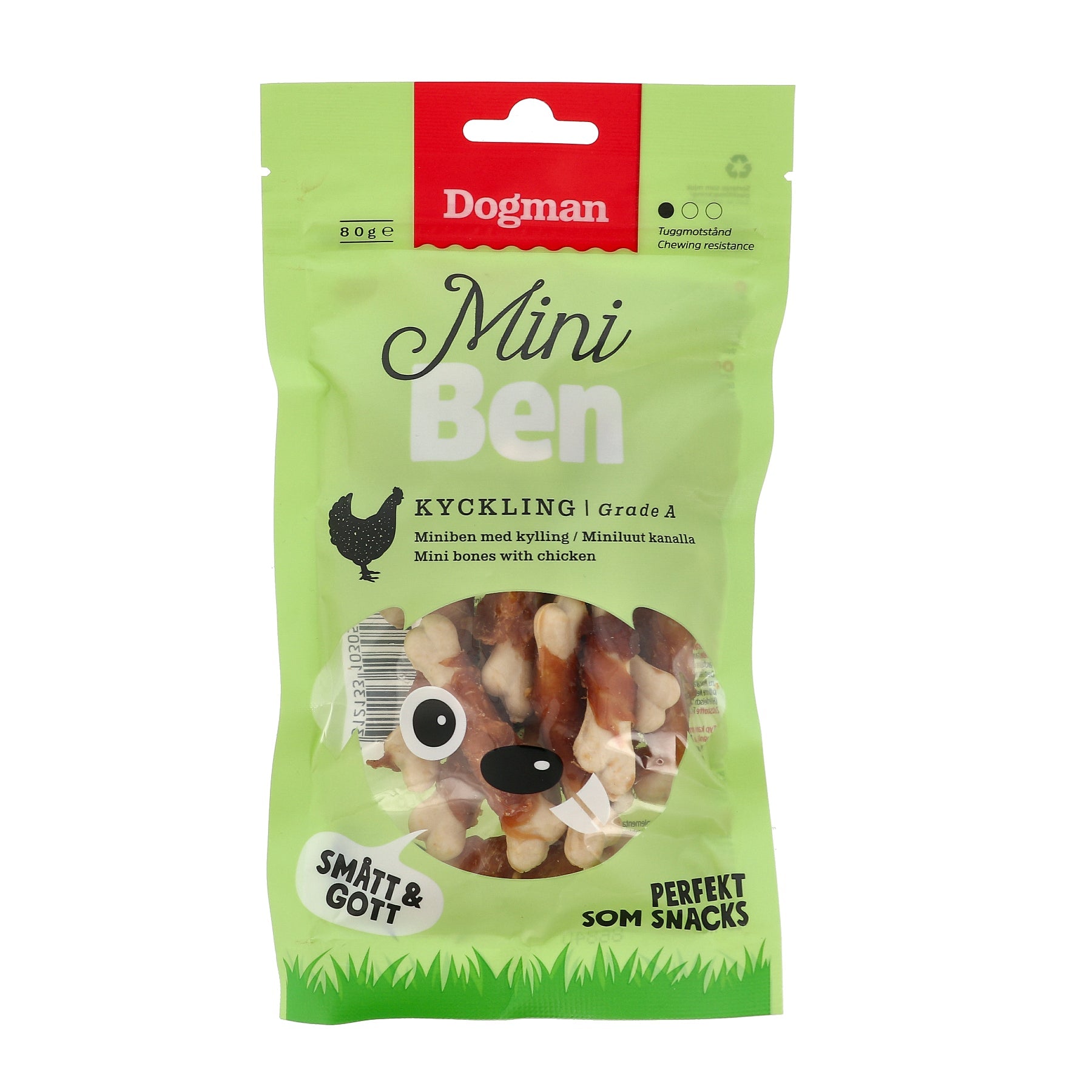 Miniben Med Kyckling Vit 80g