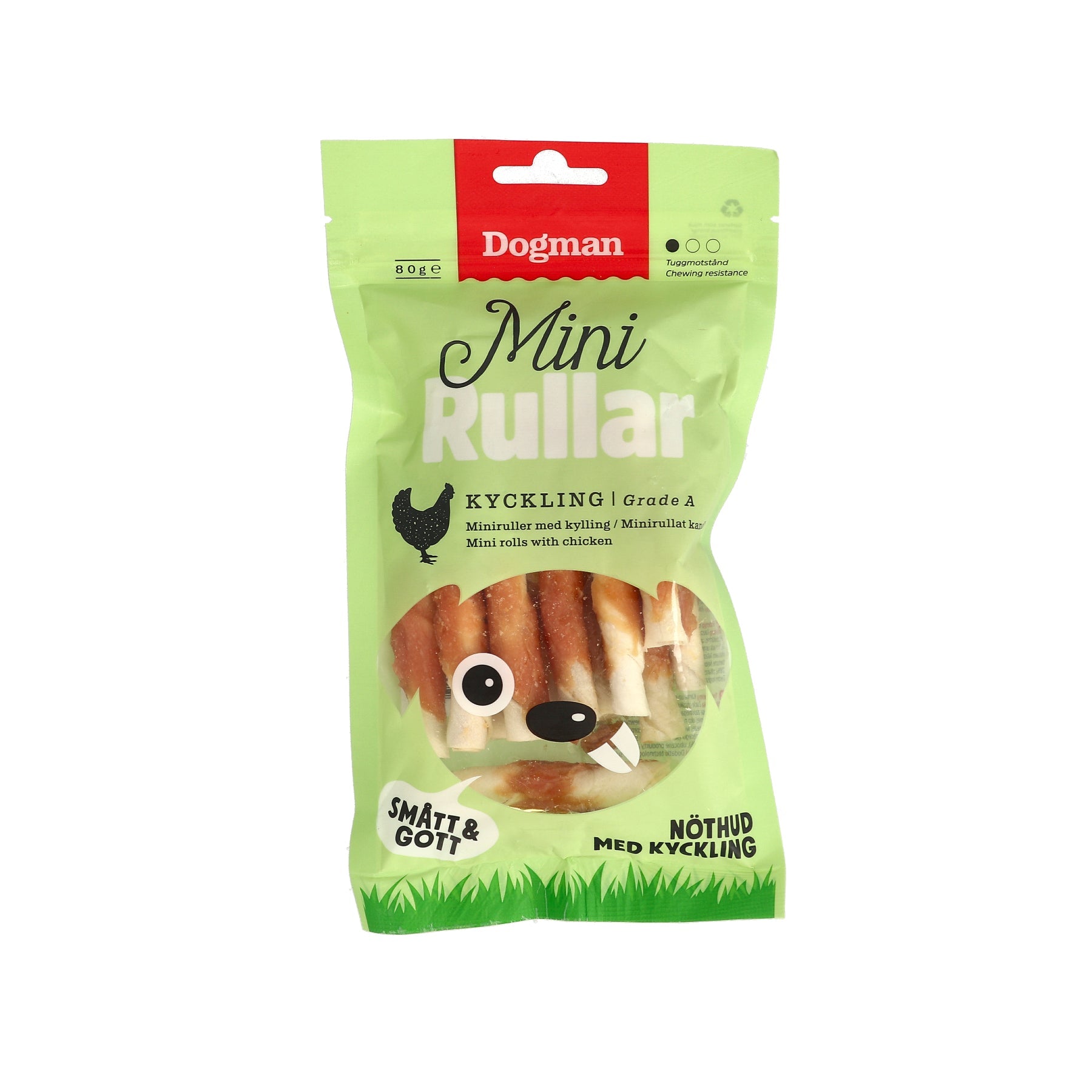 Minirullar Med Kyckling Vit 80g