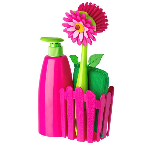 DISKSET FLOWER POWER ROSA. 3-DELAR