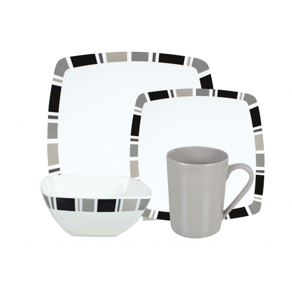 MELAMINSERVIS CARRE FLAMEFIELD. 16-DELAR