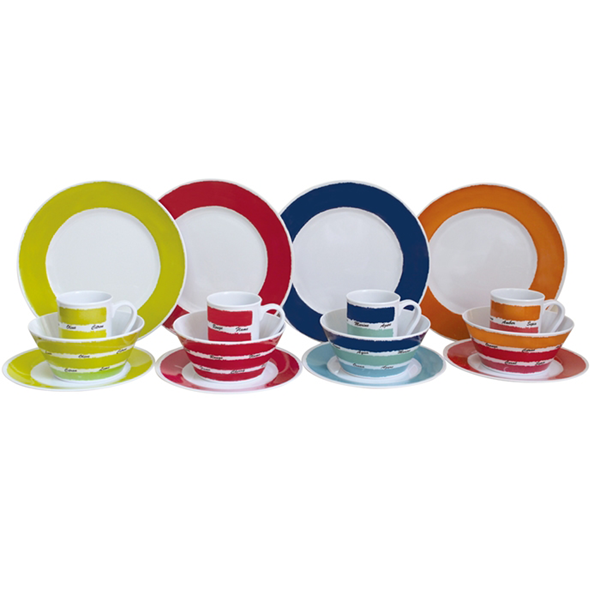 MELAMINSERVIS COLOURS FLAMEFIELD. 16-DELAR