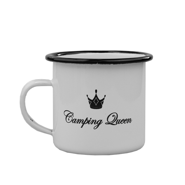 MUGG CAMPING QUEEN EMALJERAD. 230 ML