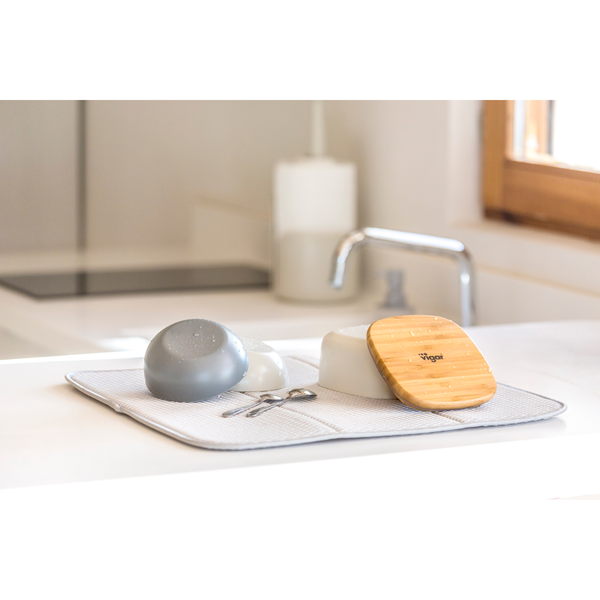 DISKMATTA I MICROFIBER GRÅ. 45X40CM