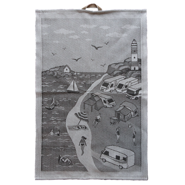 KÖKSHANDDUK SMÖGEN SVART/VIT ROYAL CAMPING
