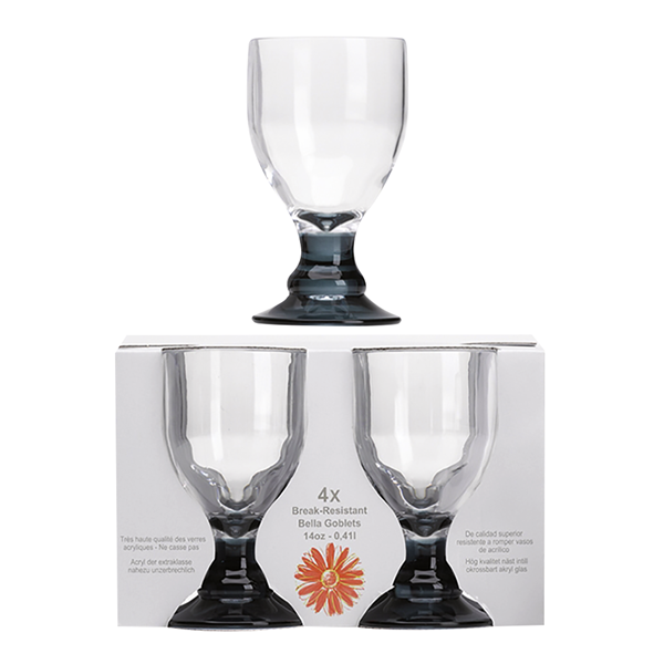 VINGLAS BELLA GLOBELT SMOKE. 0,4 L. 4-PACK