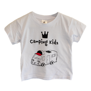 T-SHIRT CAMPING KIDZ S.98-104. HUSBILSKILLEN