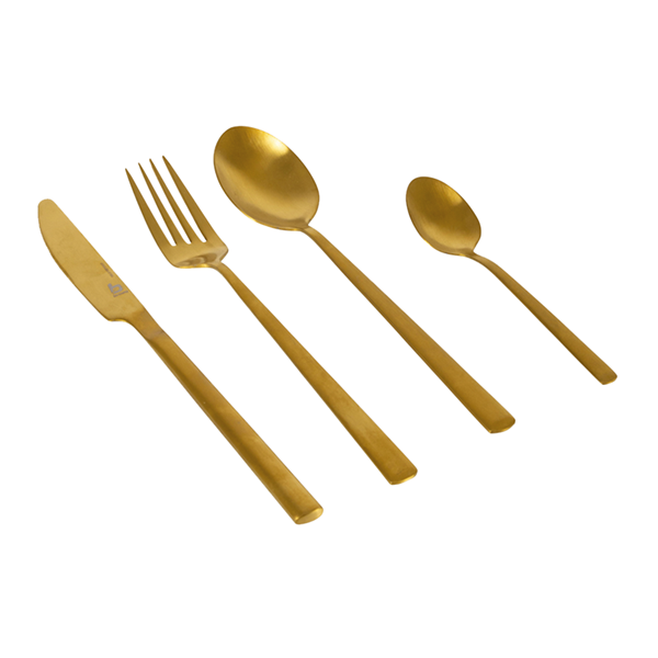 BESTICKSET FAIRBANKS 16 DELAR. GULDFÄRGAT