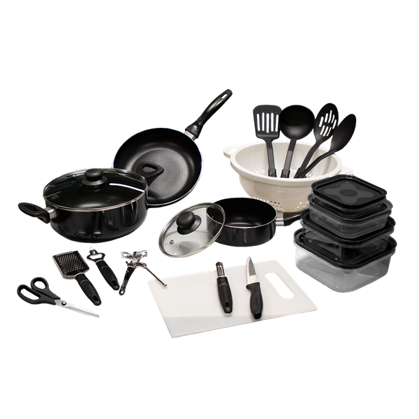 KÖKSUTRUSTNING 25-DELAR GOCAMP