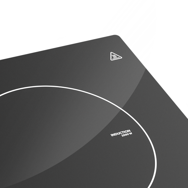 INDUKTIONSHÄLL 525X350 MM 2 ZON. 1000/1300W. 10A