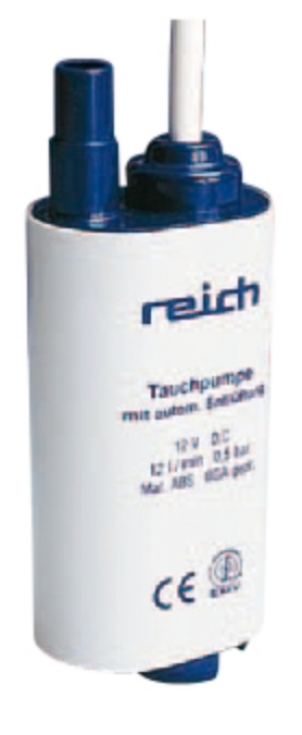 Dränkpump Reich 10-20 W. 15 liter/min. Ø 48 mm