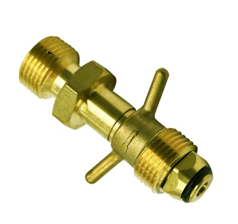 Flaskadapter med vingmutter.