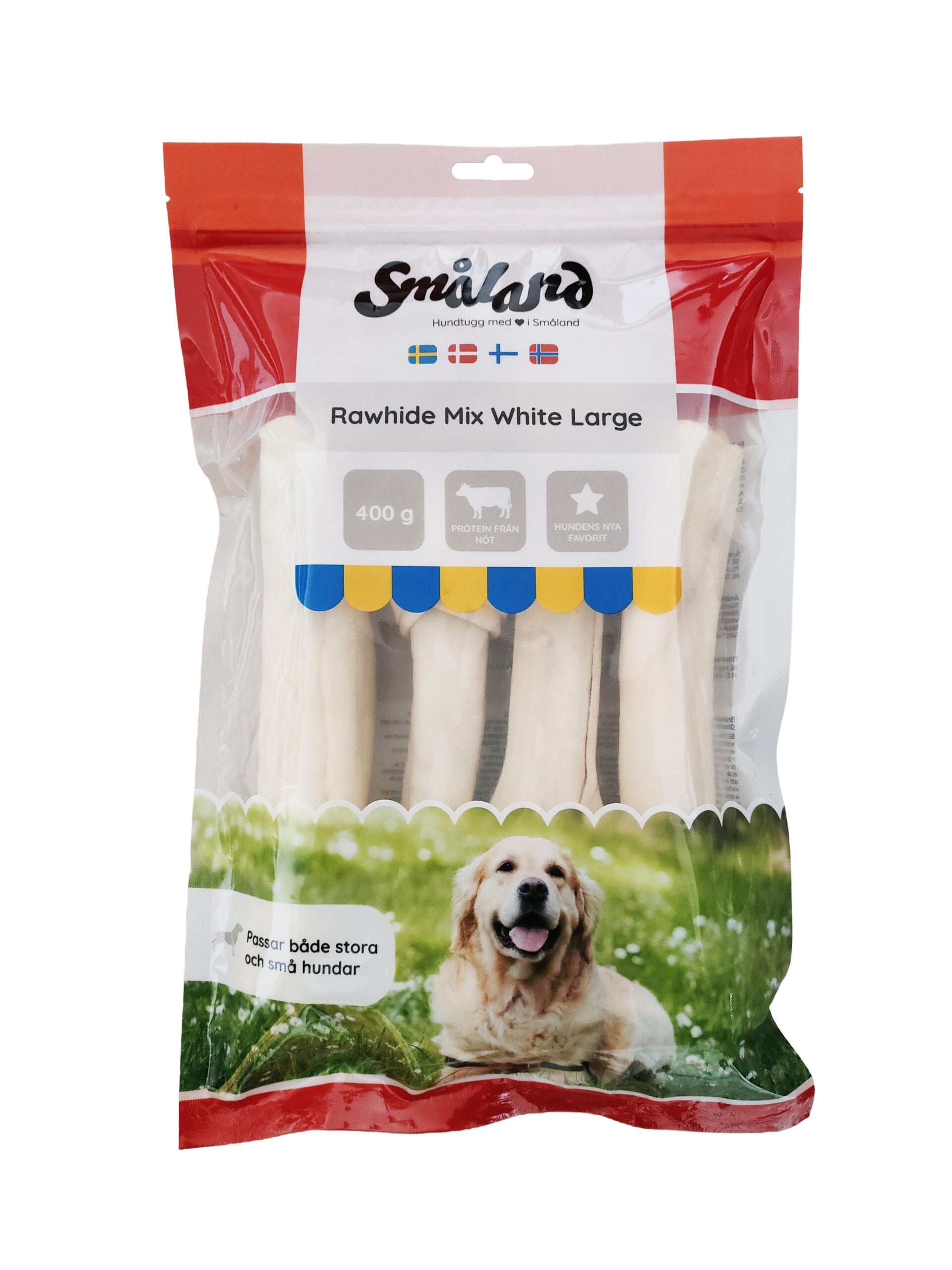 Småland Rawhide Mix White Large 400g