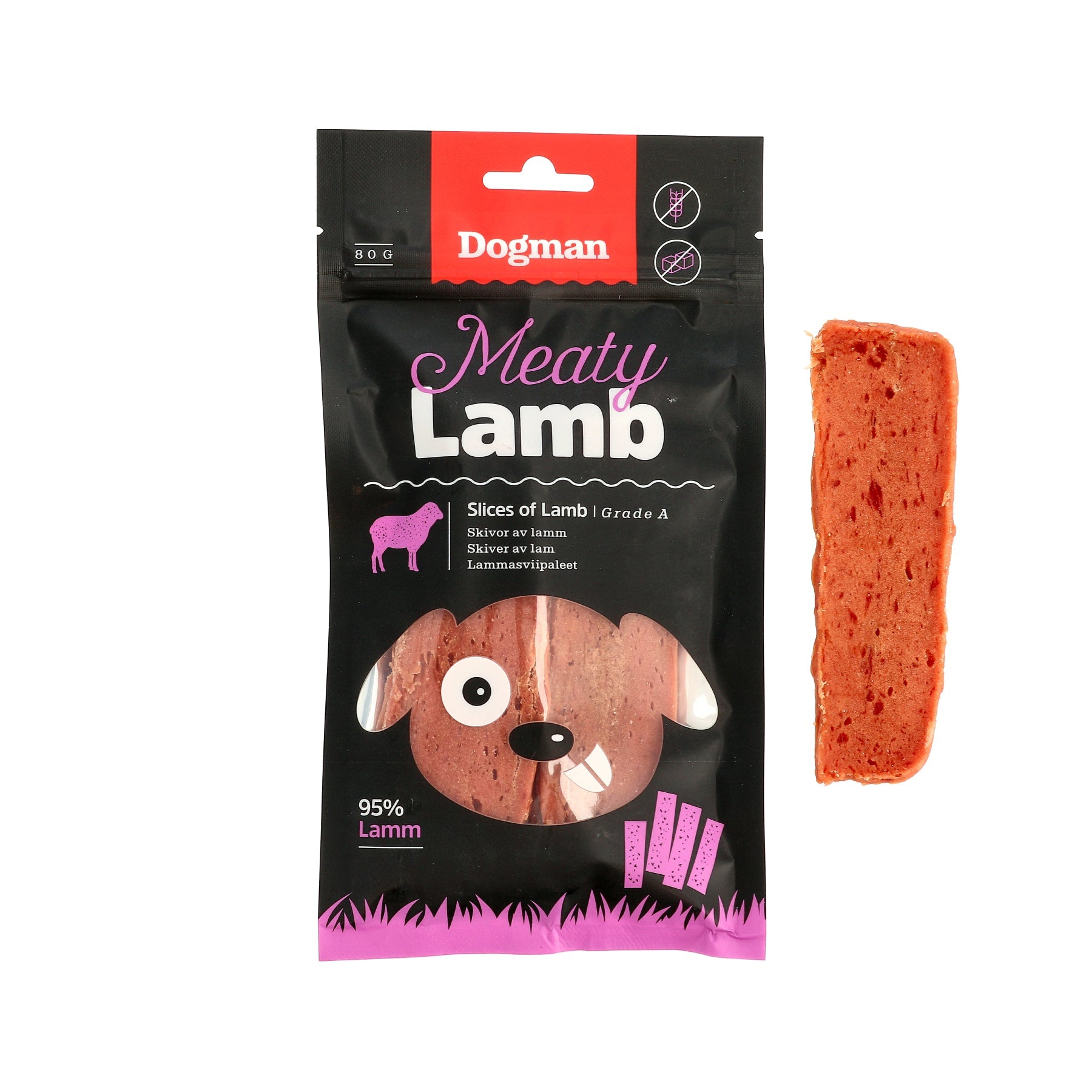 Dogman Meaty Skivor av Lamm 80g