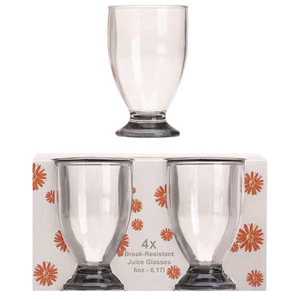 JUICE GLAS 17 CL.SMOKE STAPELBARA. 4-PACK