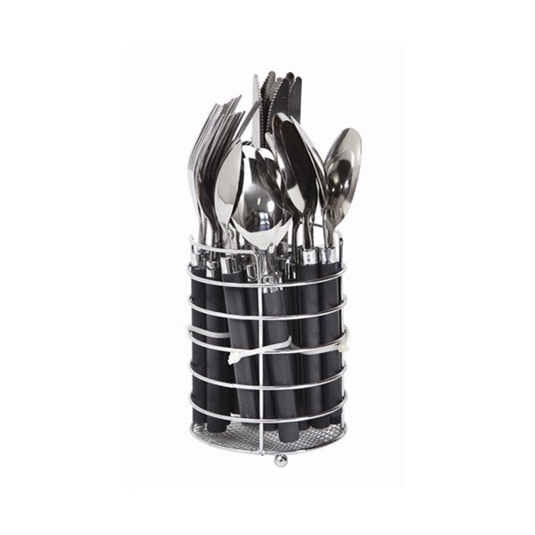 BESTICKSET MED KORG 24 DELAR.