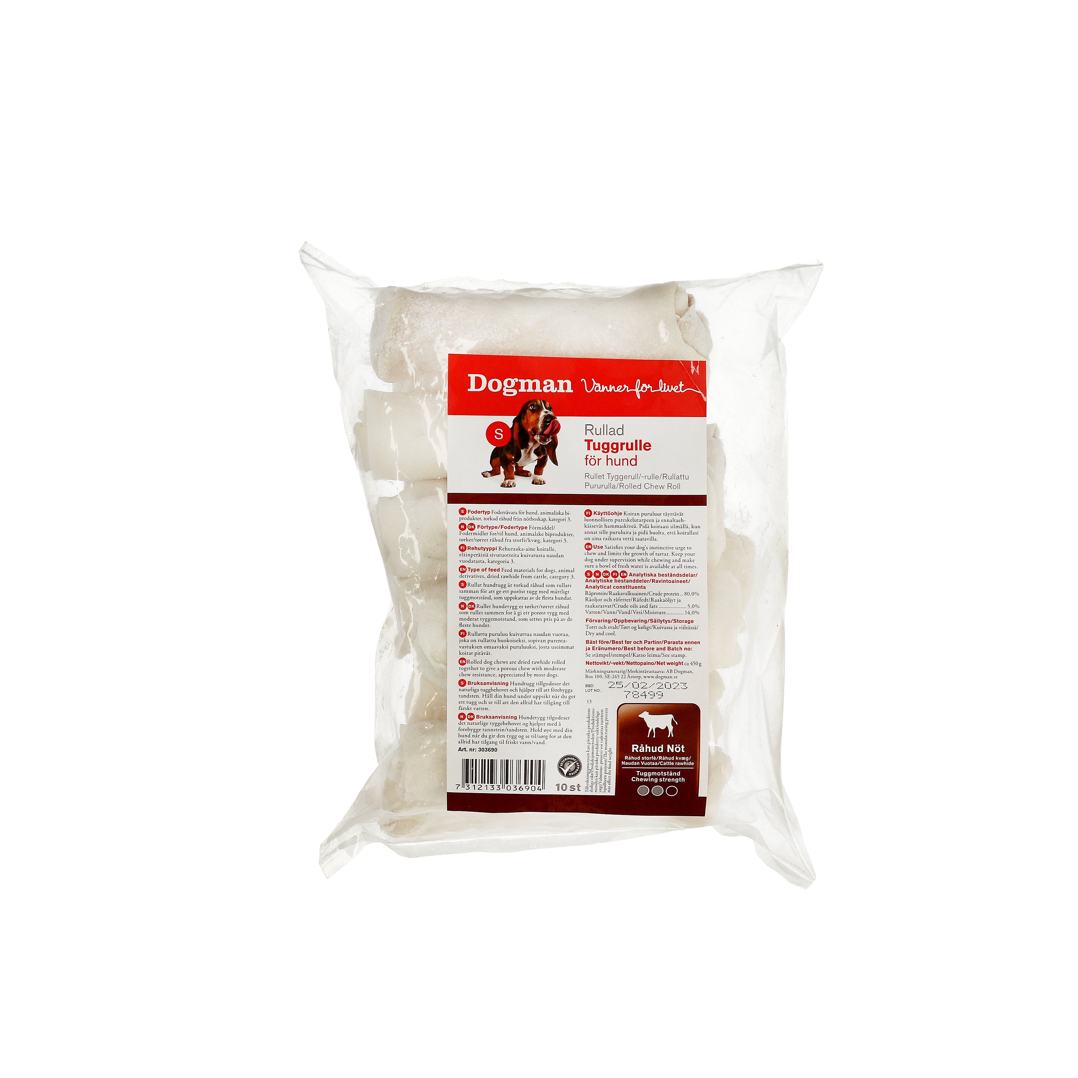 Tuggrulle Rullad 10p Vit 12,5cm