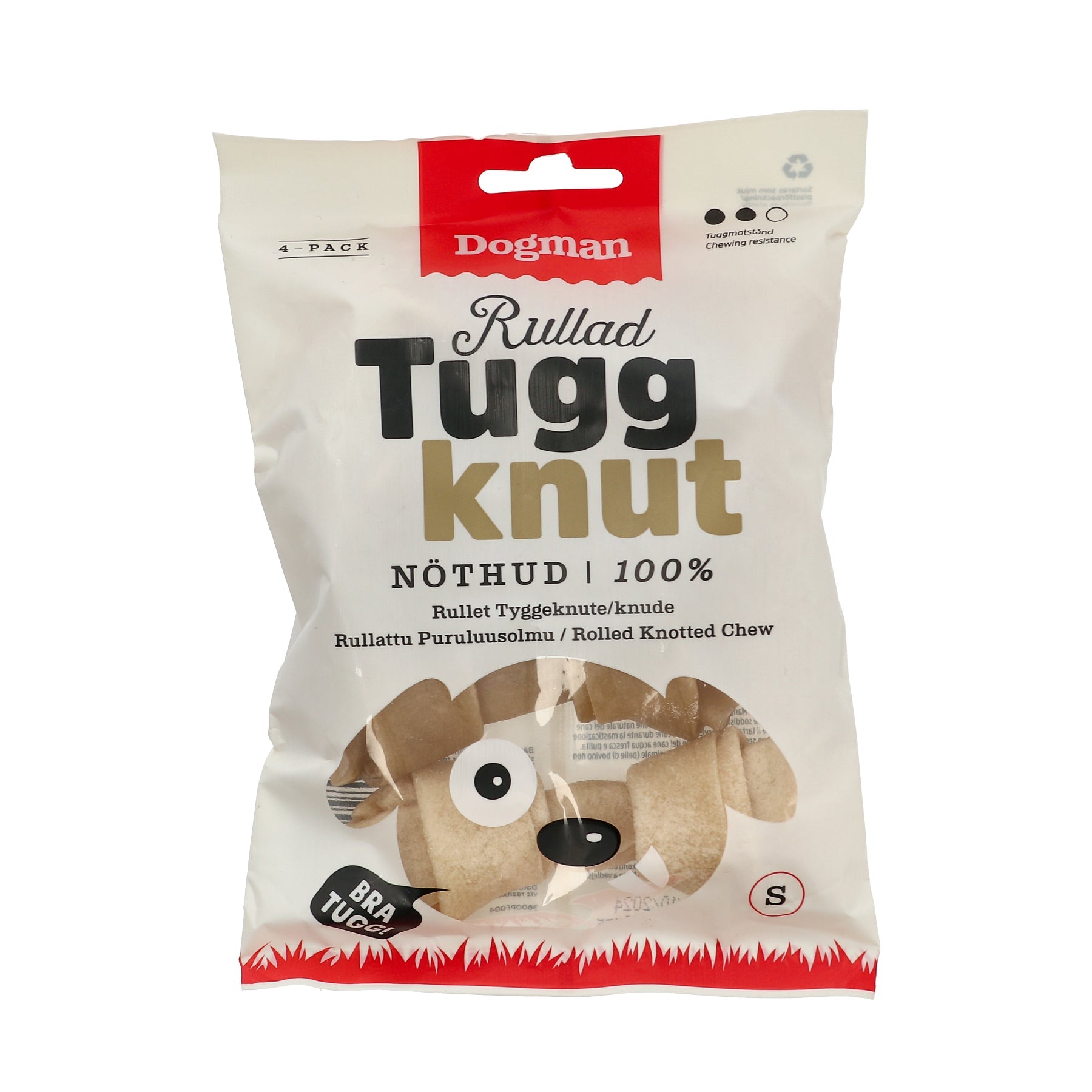 Tuggknut Rullad 4p Brun 11cm