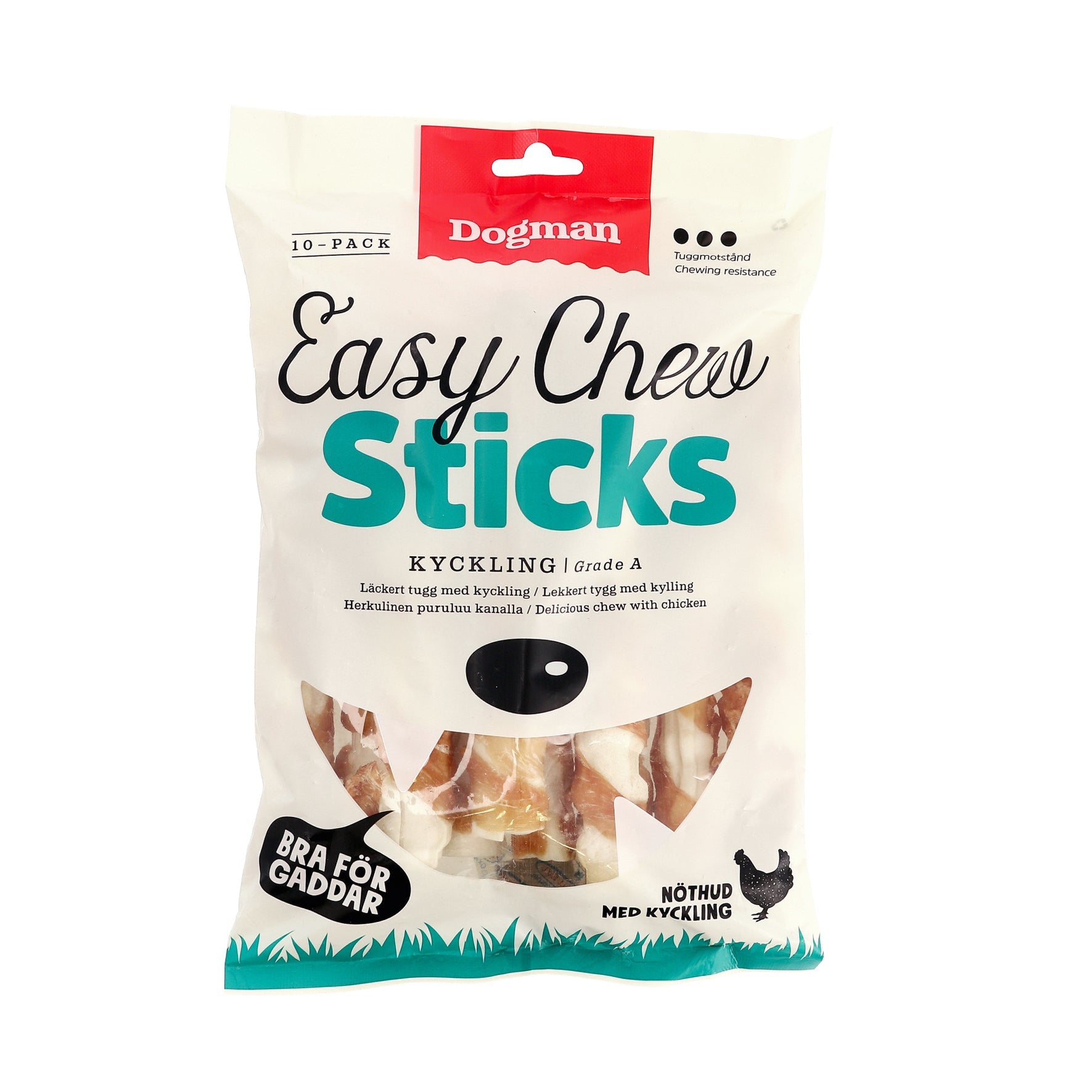 Easychew Sticks Med Kyckling 10p Vit 17,5cm