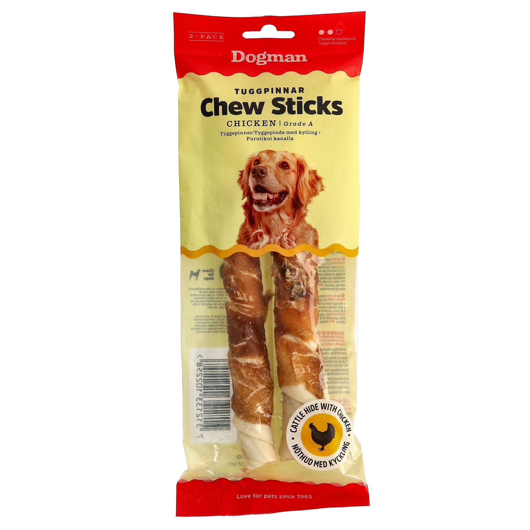 Tuggrullar Med Kyckling 2p Vit 20cm