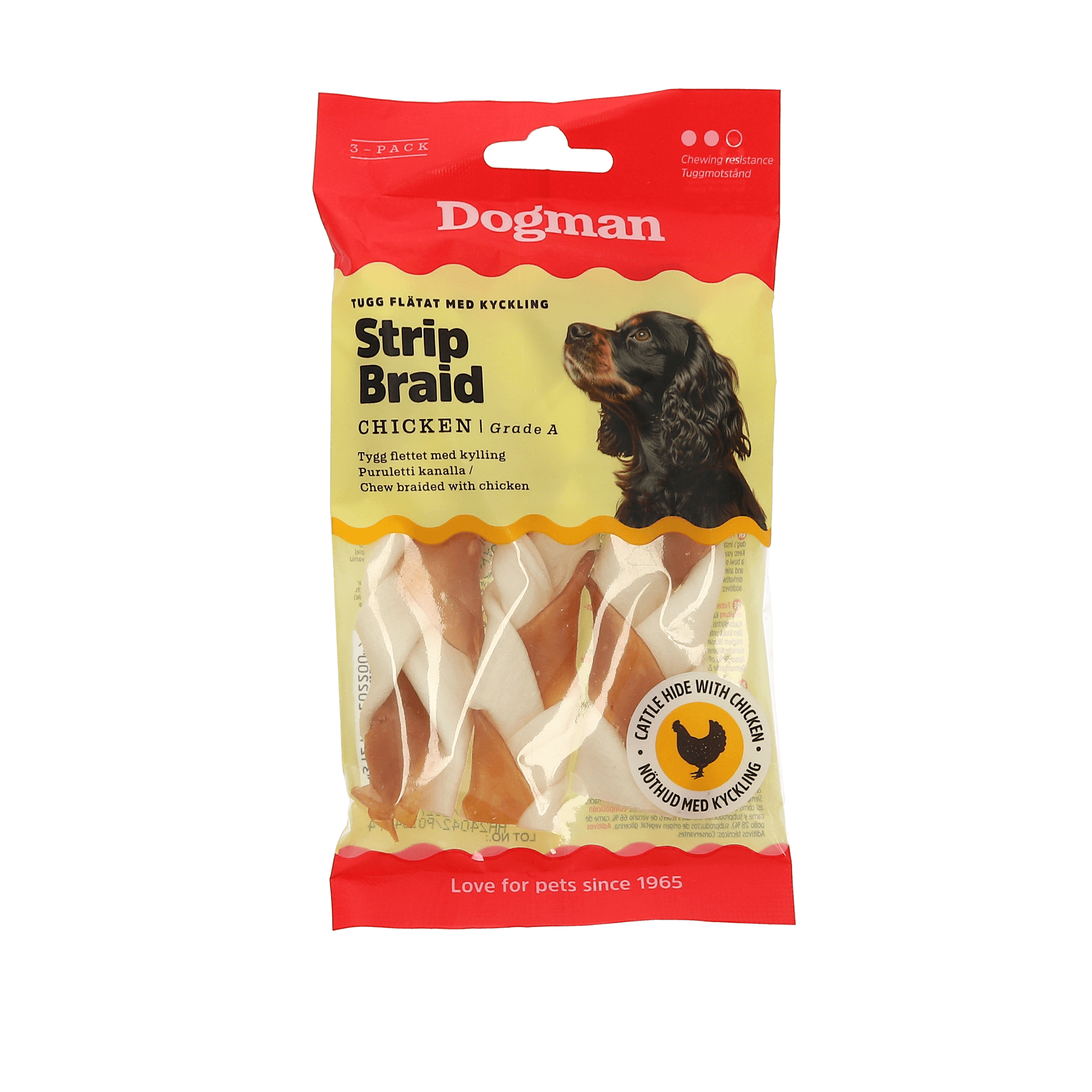 Tugg Flätat Med Kyckling 3p Vit 12,5cm