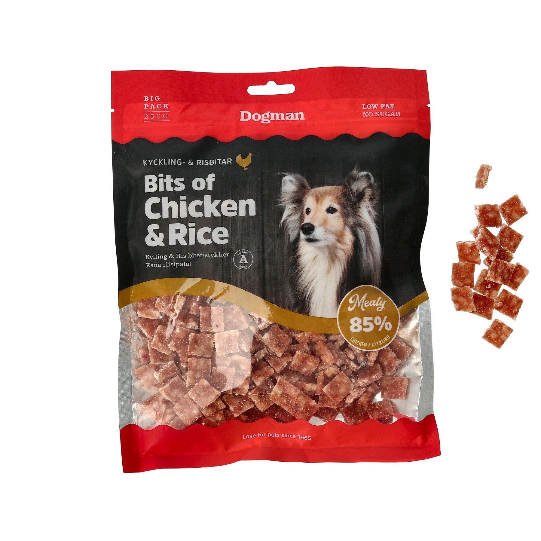 Bits Of Chicken & Rice Hundgodis 250g