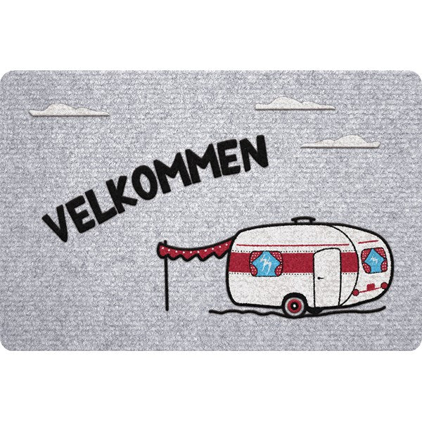DÖRRMATTA "VELKOMMEN" 40X60CM HUSVAGN