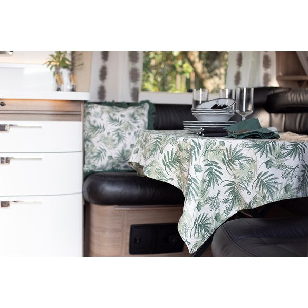 BORDSDUK GRÖN MÖNSTER 140X90 CM. ROYAL CAMPING