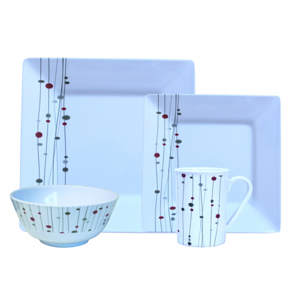 MELAMINSERVIS LINEA FLAMEFIELD. 16-DELAR