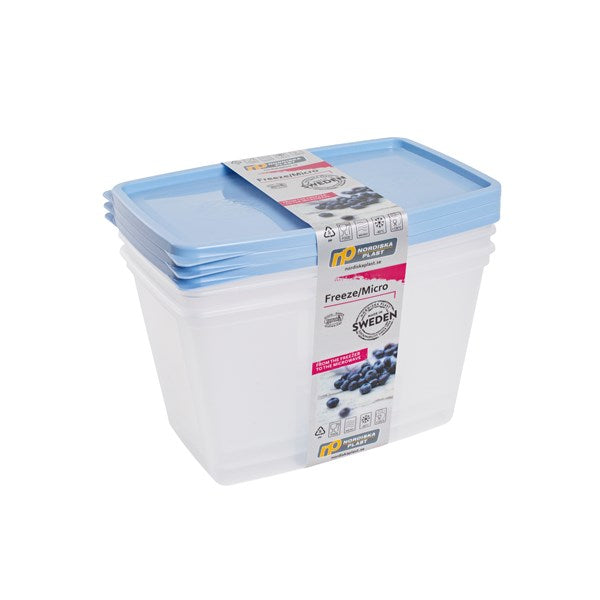 MATFÖRVARING 1,2 L. 3-P MED LOCK. PP-PLAST