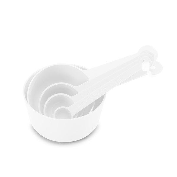 MÅTTSATS VIT 5-DELAR 1 DL,1/2 DL,1 MSK,1 KRM