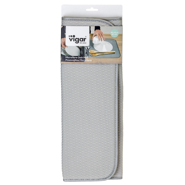 DISKMATTA I MICROFIBER GRÅ. 45X40CM