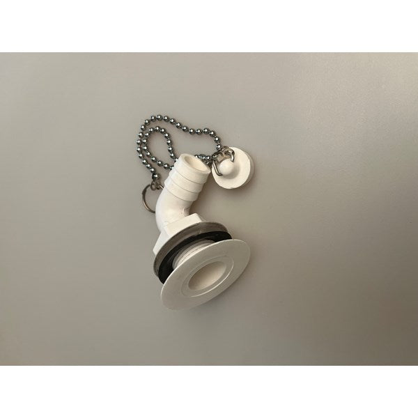 AVLOPPSBESLAG MED PLUGG FÖR SLANG Ø 19MM