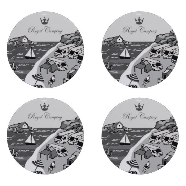 GLASUNDERLÄGG SMÖGEN. 4-PACK. ROYAL CAMPING.9CM
