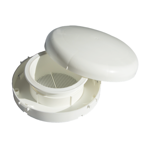 TAKVENTIL MUSHROOM VIT. HÅLMÅTT 104,5 MM