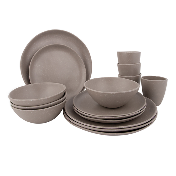 SERVIS HOXTON BEIGE 16 DELAR. MELAMIN