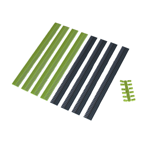 KYLSKÅPSFÖRVARING 8 DELAR PURVARIO. LIME/GRÅ