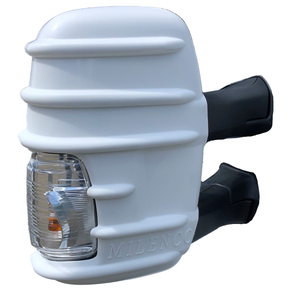 BACKSPEGELKÅPOR VITA FORD. 2-PACK