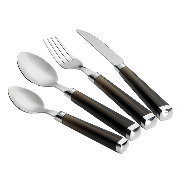 BESTICK 16 DELAR SVART