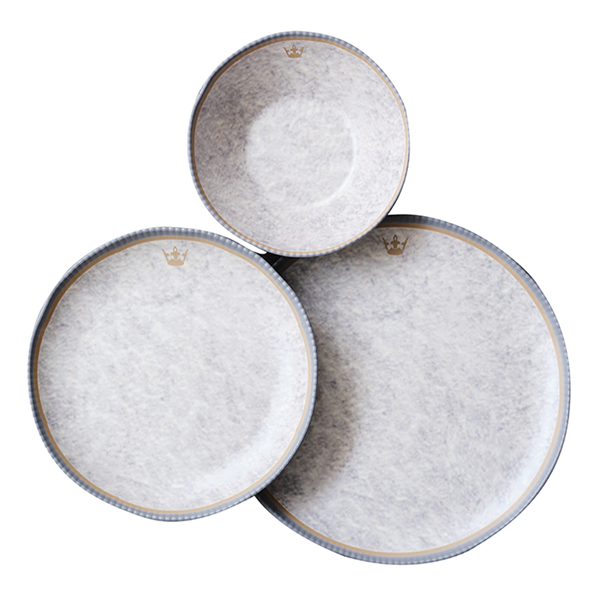 SERVIS RUSTIK 12-DELAR ROYAL CAMPING. MELAMIN