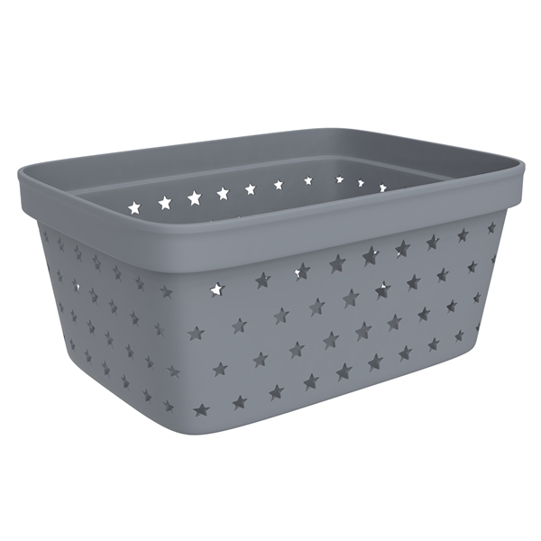 FÖRVARINGSKORG 1L STAR BASKET. ANTRACITGRÅ