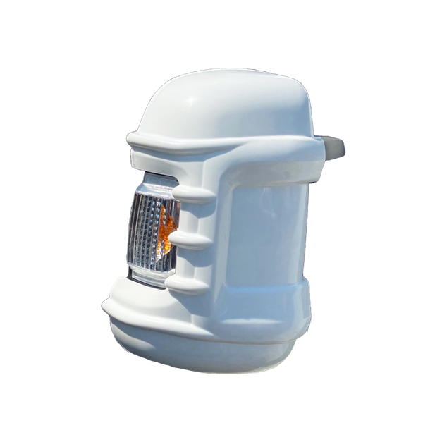 BACKSPEGELKÅPOR VIT LÅNG ARM 2-PACK