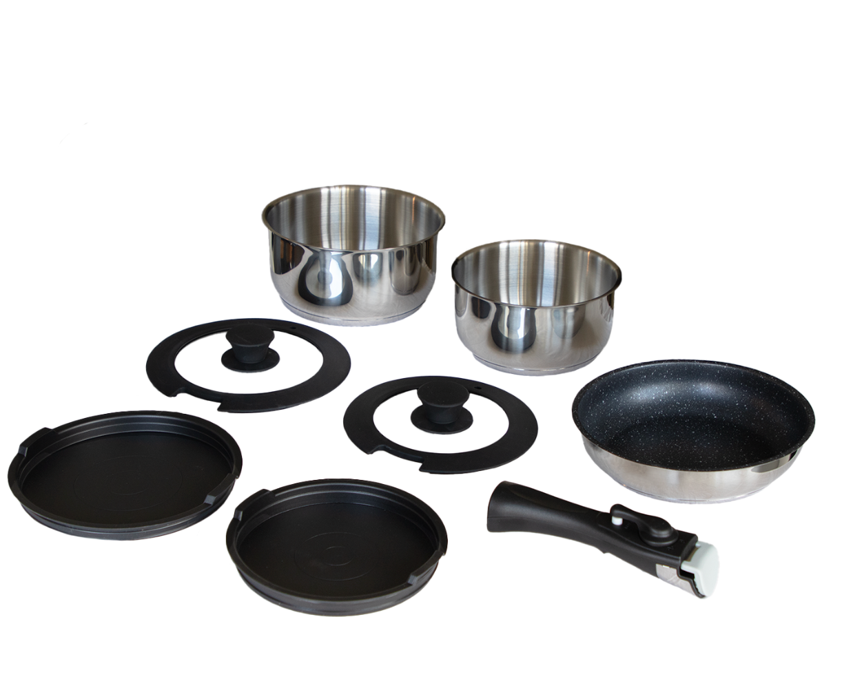 Royal Camping kastrullset – 8 delar.