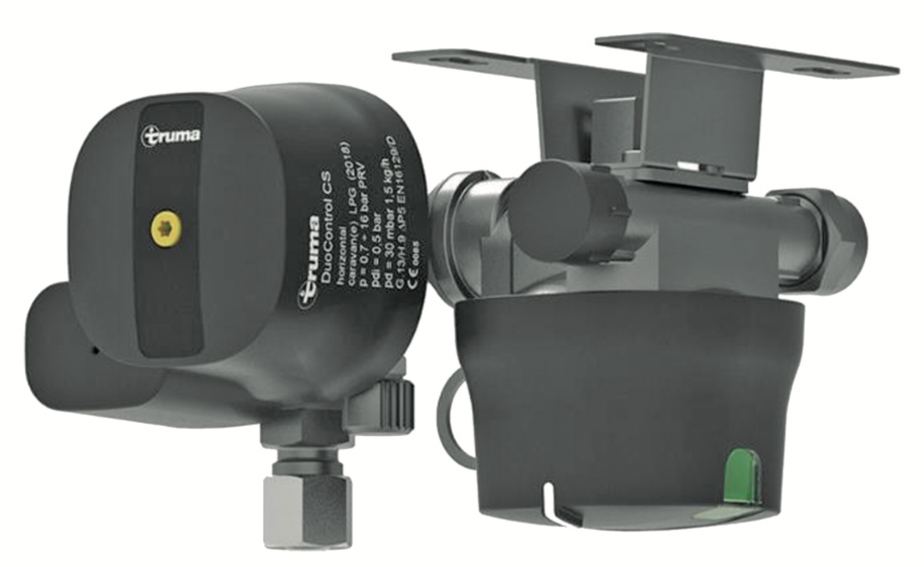 Truma Gasregulator Duocontrol CS för horisontell montering.