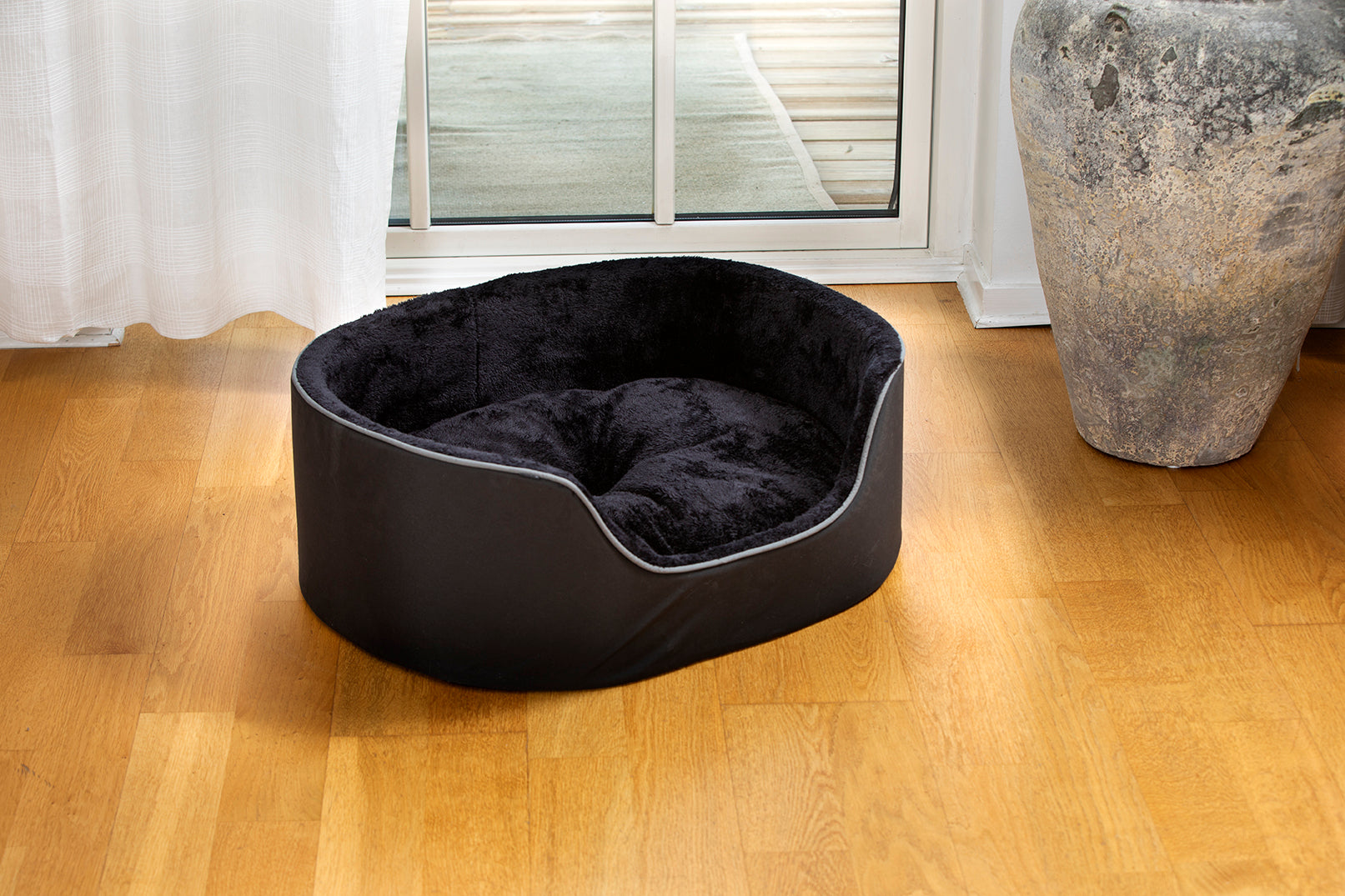 Buddy Hundbädd med Hög Kant Svart S