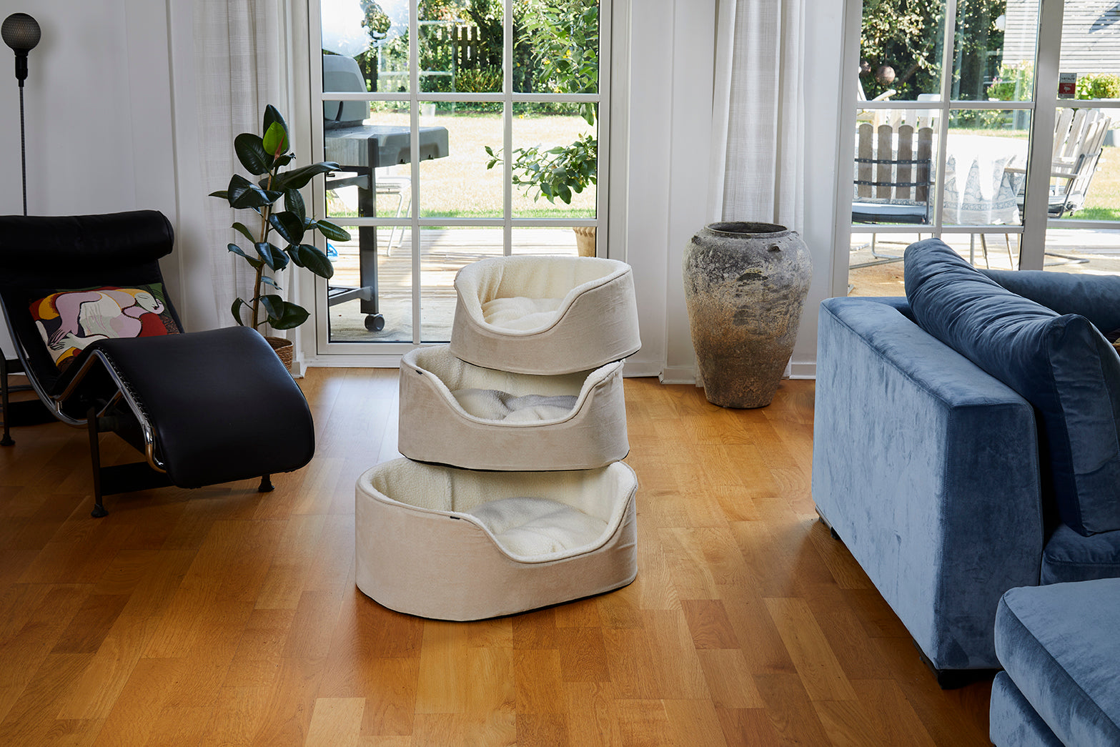 Sherpa Hundbädd Med Hög Kant Beige M