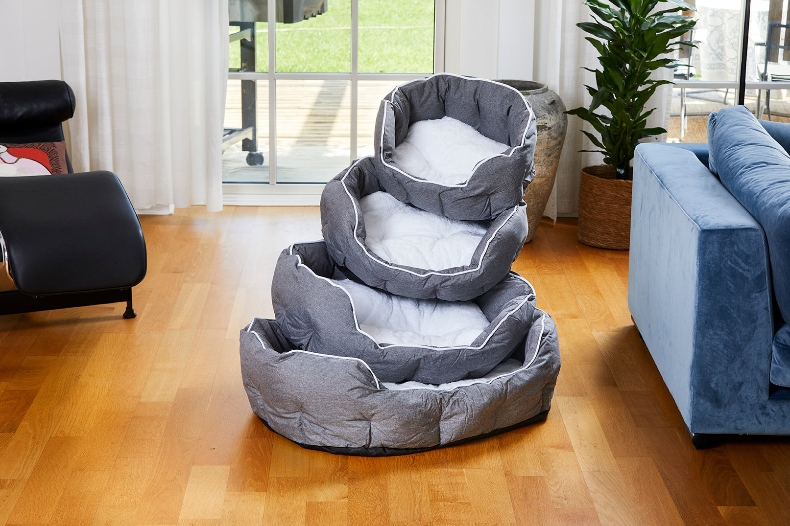 Buddy  Hundbädd Oval Grå L